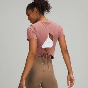 Lululemon Open Tie-Back Short Sleeve - Spiced Chai - Sz. 8 - Like New